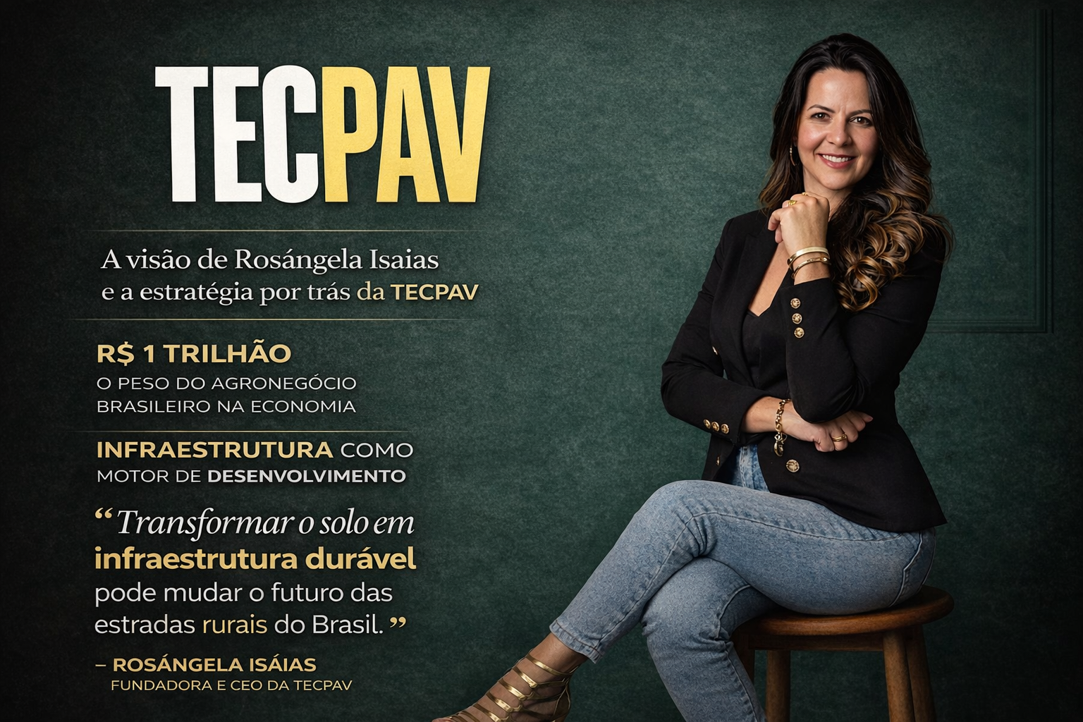Do propósito à inovação: Rosângela Isaías lidera a transformação das estradas rurais com a TECPAV