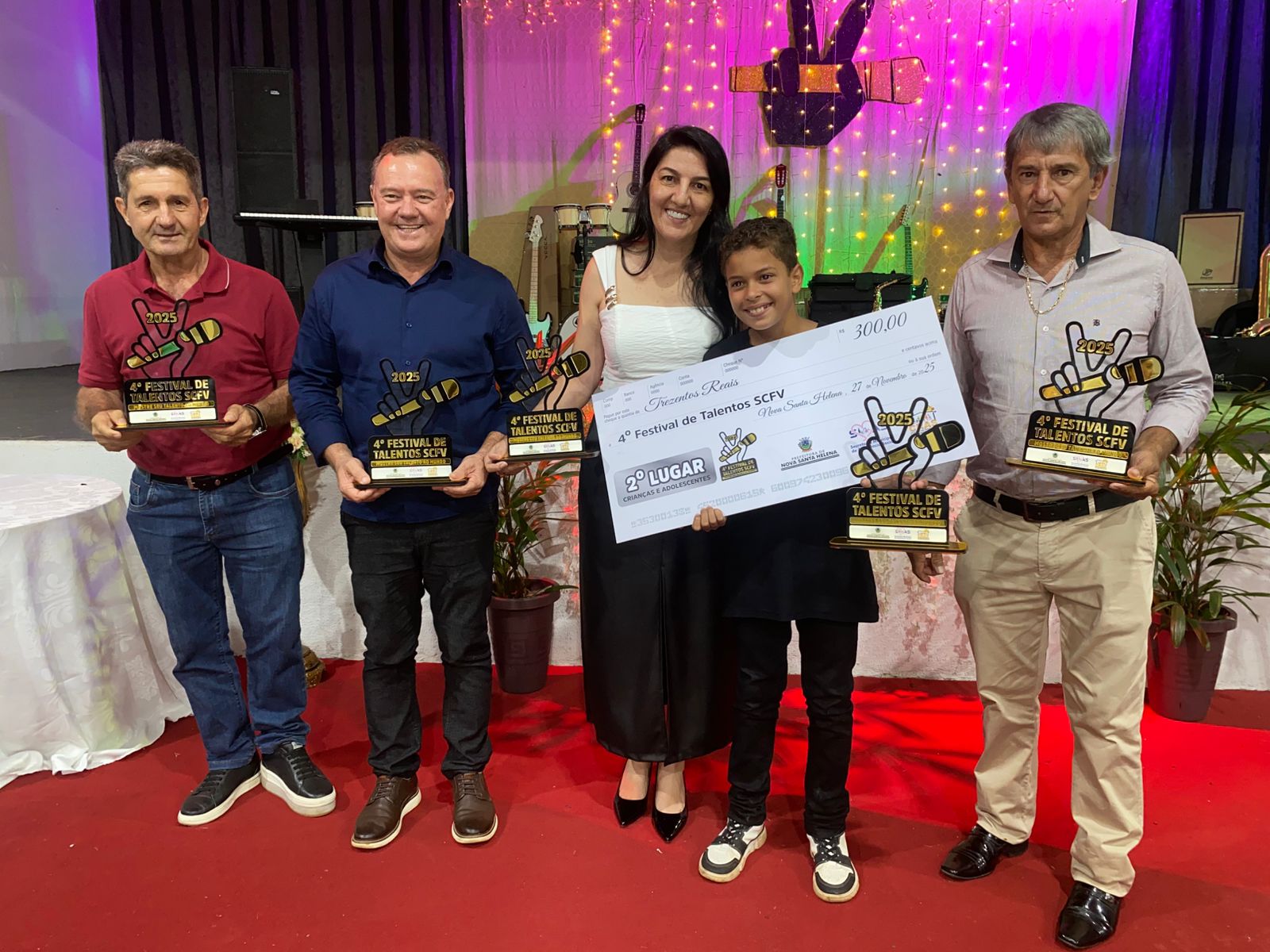 Prefeitura de Nova Santa Helena realiza 4º Festival de Talentos e entrega mais de R$ 150 mil em instrumentos musicais