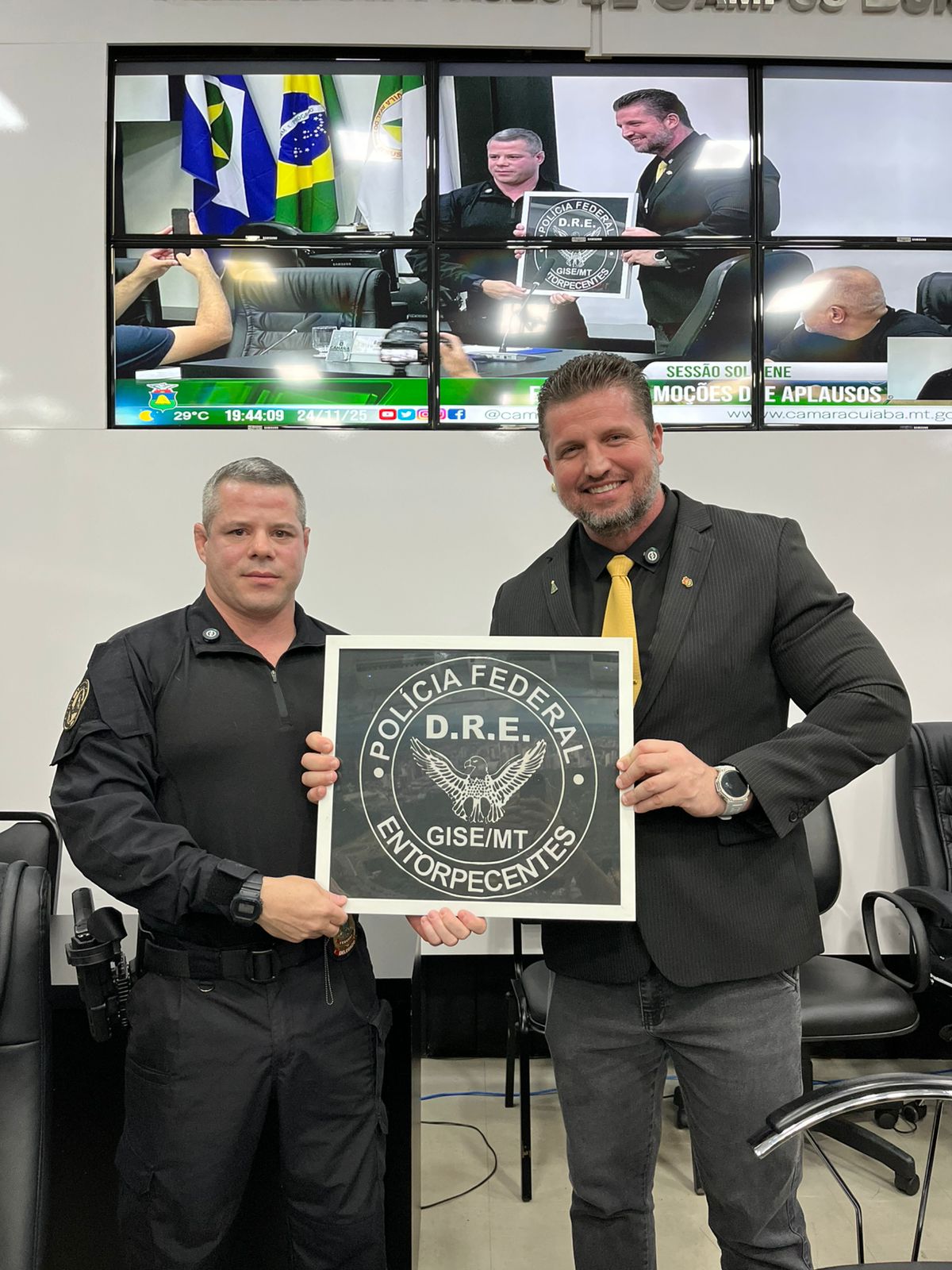 Ranalli homenageia policiais federais por apreensão de 7 toneladas de drogas em 2025