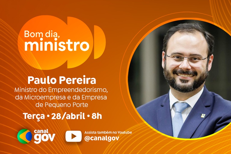 Fim da escala 6x1 e programas de apoio a pequenos negócios são destaques do "Bom Dia, Ministro" com Paulo Pereira 