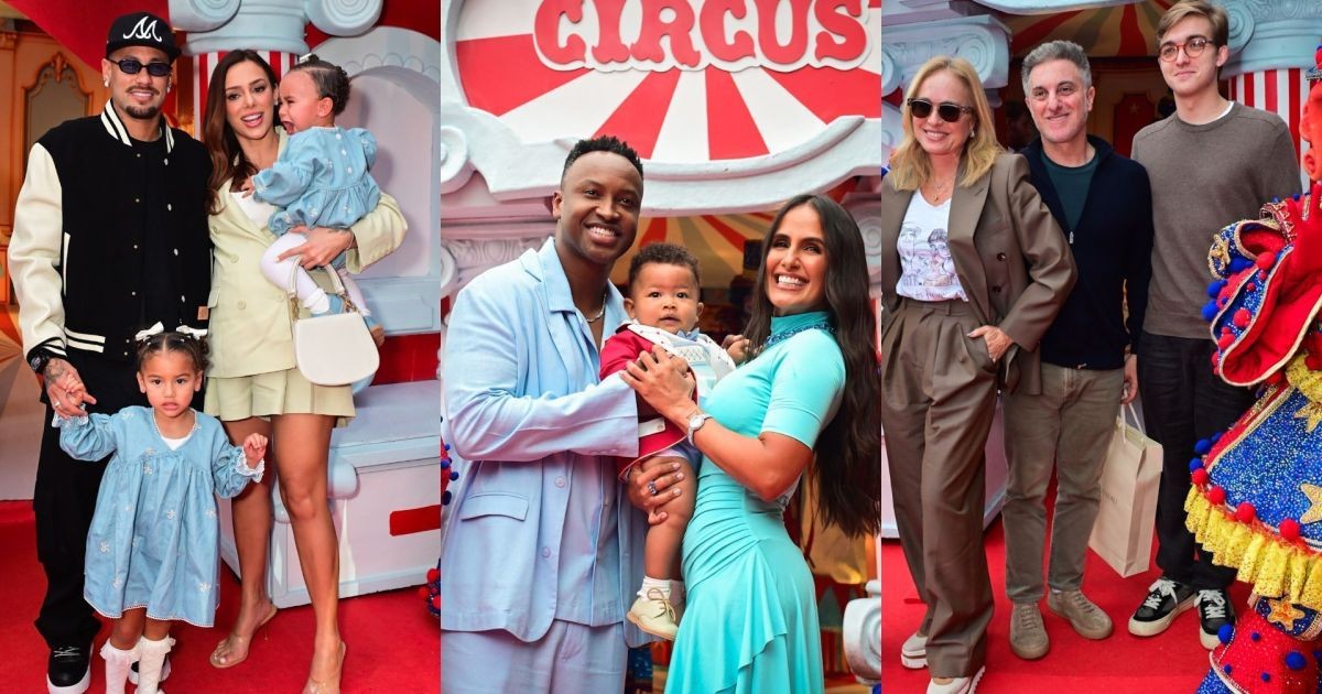Famosos prestigiam festa de 1 ano de filho de Thiaguinho e Carol Peixinho