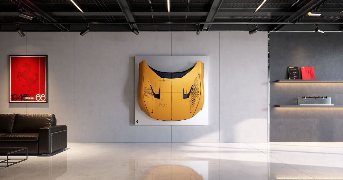 Ferrari começa a vender partes de carros como obras de arte para clientes