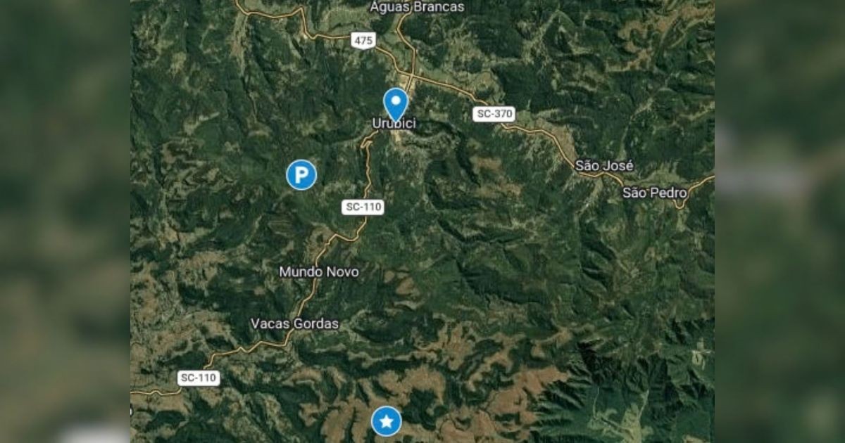 Veja local onde helicóptero emitiu último sinal antes de desaparecer em SC