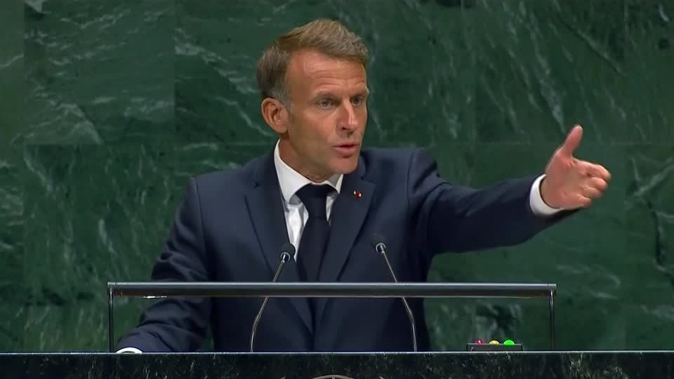 Macron chama guerra em Gaza de “espetáculo vergonhoso” em Assembleia da ONU