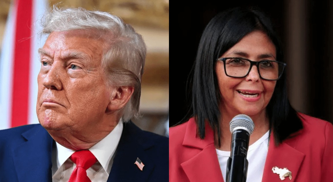 Trump se reúne com Delcy Rodríguez pela 1ª vez desde a captura de Maduro
