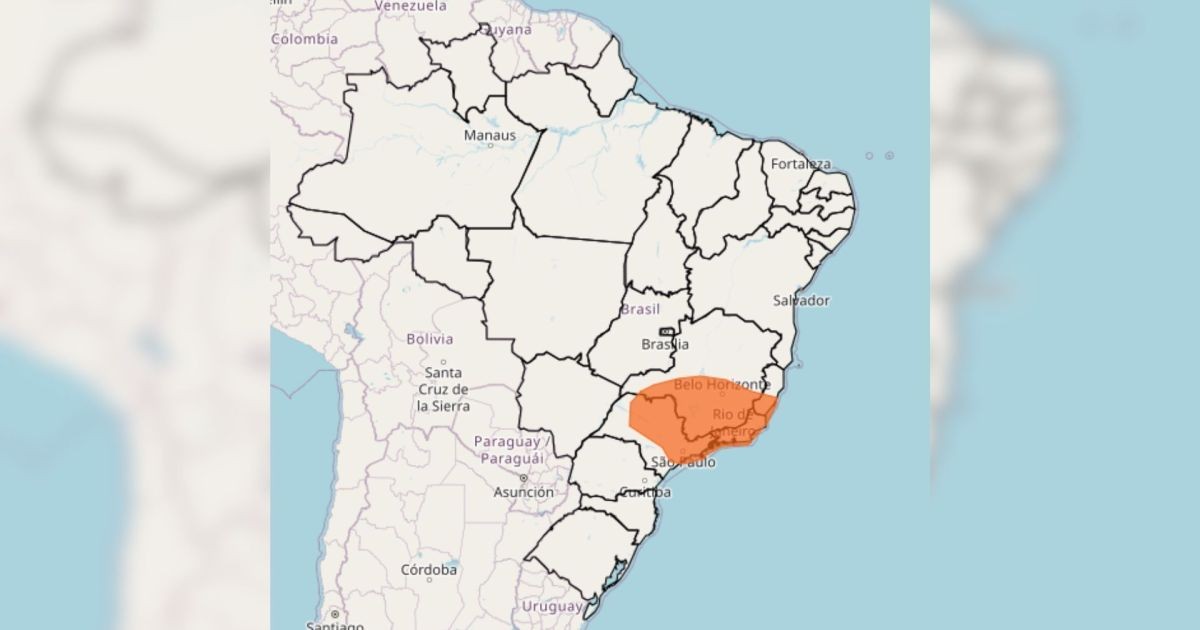 SP, RJ, MG e ES têm novo alerta para tempestades de até 100 milímetros
