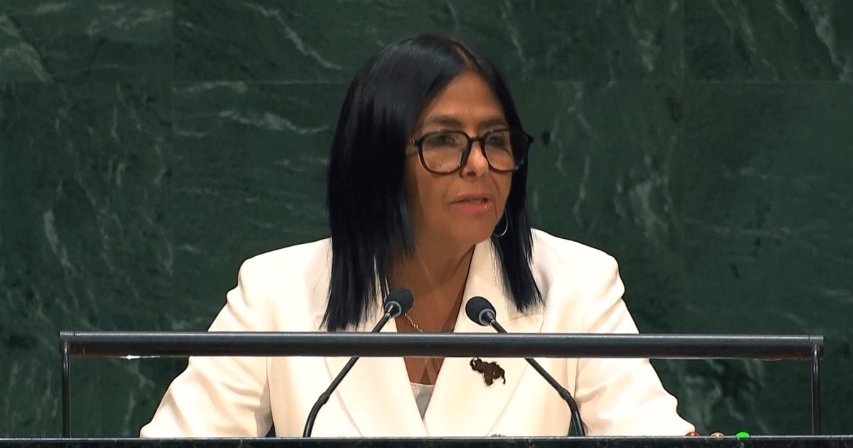 Em discurso na ONU, Delcy agradece Trump por retomar relações diplomáticas