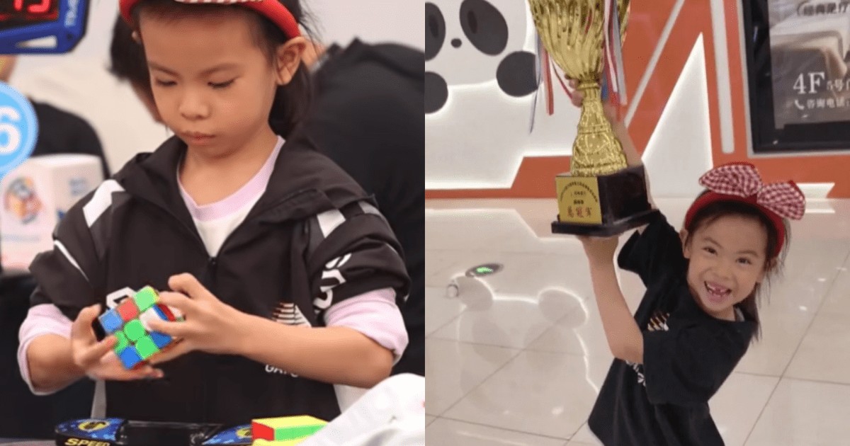 Menina de 6 anos resolveu o problema do cubo mágico em 4,27 segundos e estabeleceu novo recorde mundial; veja o vídeo