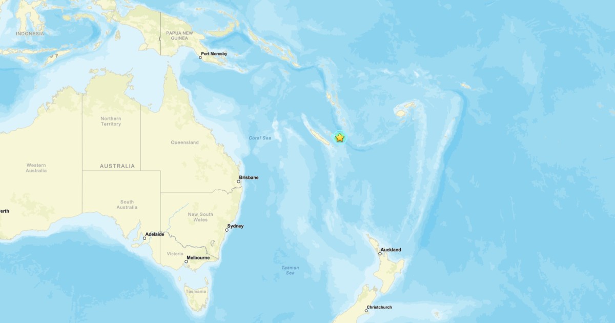 Terremoto de magnitude 6,6 atinge região próxima à Nova Caledônia