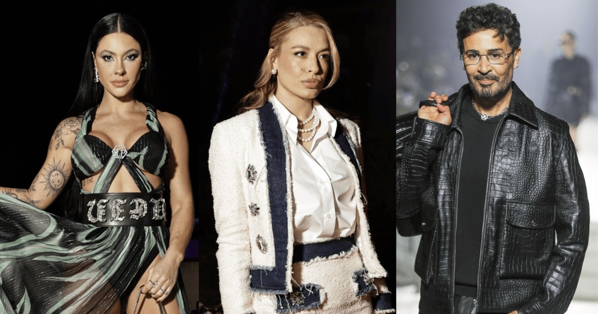 Brasileiros vão ao desfile da Philipp Plein na Semana de Moda de Milão