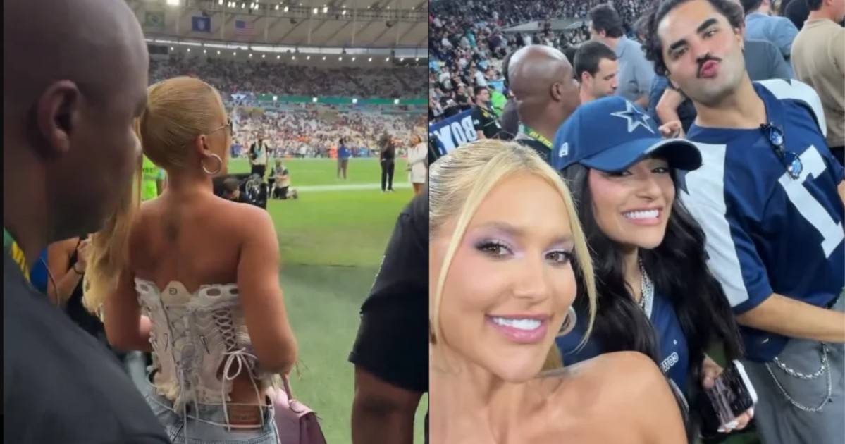 Virginia gera curiosidade ao chegar no Maracanã cercada de seguranças