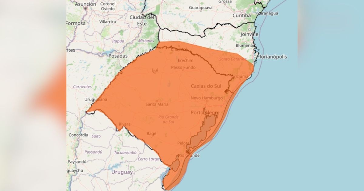 Rio Grande do Sul e Santa Catarina entram em alerta para tempestade intensa