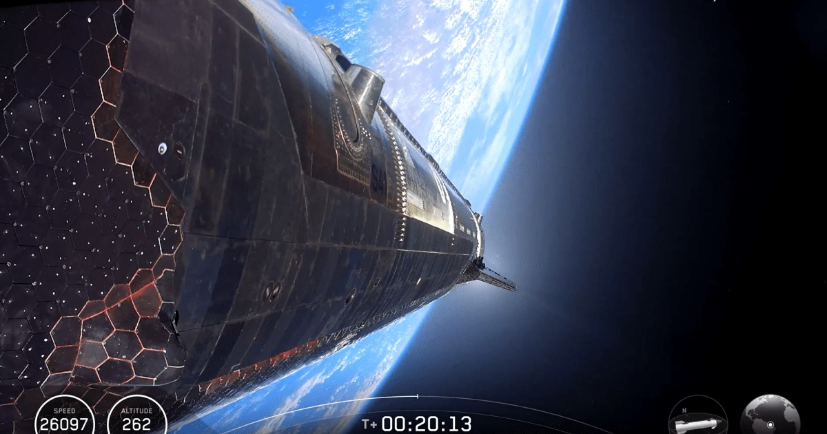 Starship, da SpaceX, entra na órbita da Terra pela 1ª vez; veja momento
