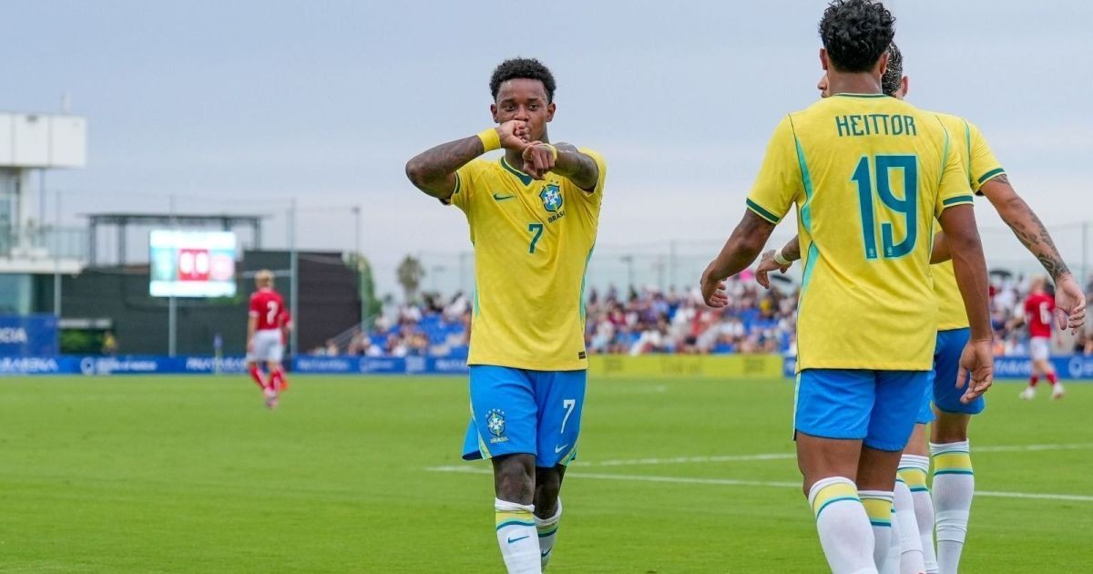 Seleção Brasileira Sub-20 goleia Dinamarca em amistoso na Espanha