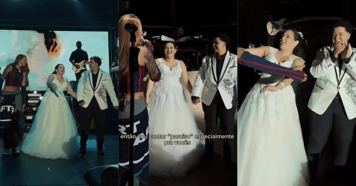 Noivas “fogem” de casamento para ver show de Ludmilla e ganham homenagem
