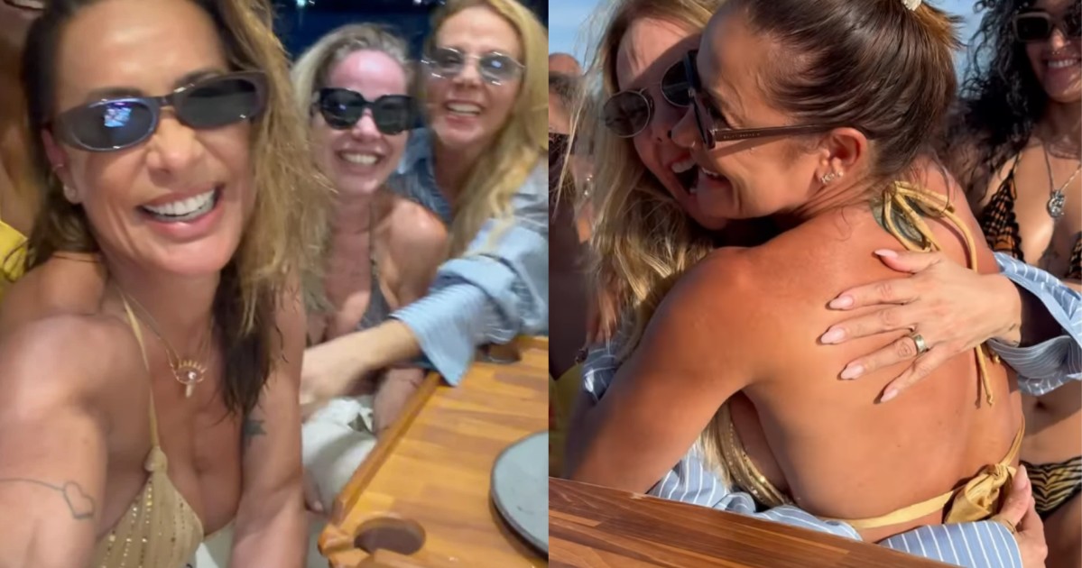 Scheila Carvalho comemora aniversário de 53 anos ao lado de Carla Perez