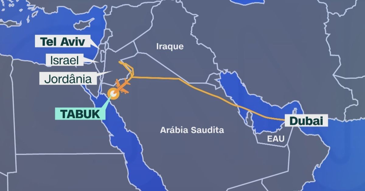 Veja rota e linha do tempo de voo para Israel que fez pouso de emergência