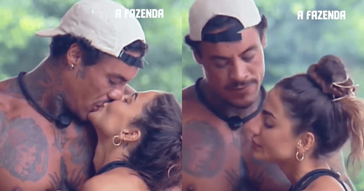 Catherine e Murilo protagonizam beijão em “A Fazenda 18”; veja vídeo