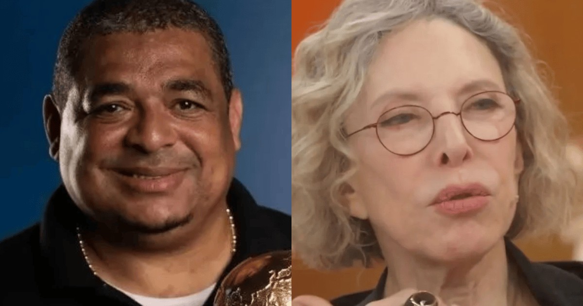 Vampeta manda recado ousado para Marília Gabriela: “Um beijo naquela boca”