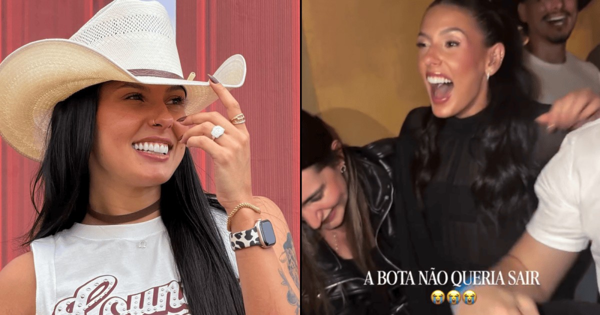 Ana Castela diverte fãs ao passar perrengue com bota em festa; veja vídeos