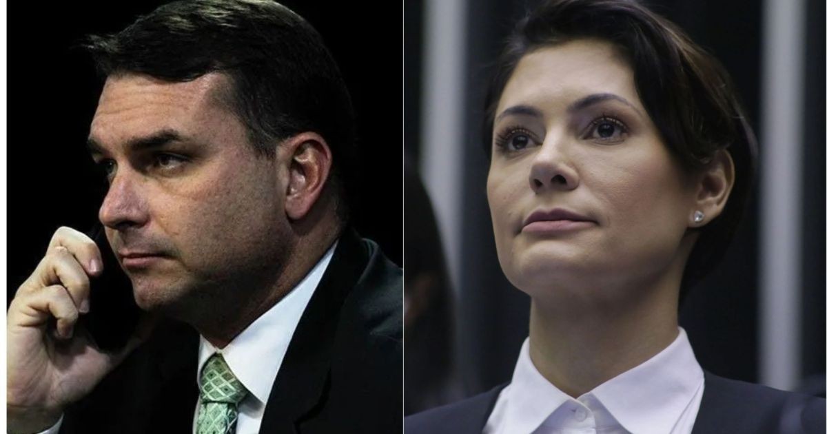 Flávio termina 1º turno sem atos de rua ao lado de Michelle Bolsonaro