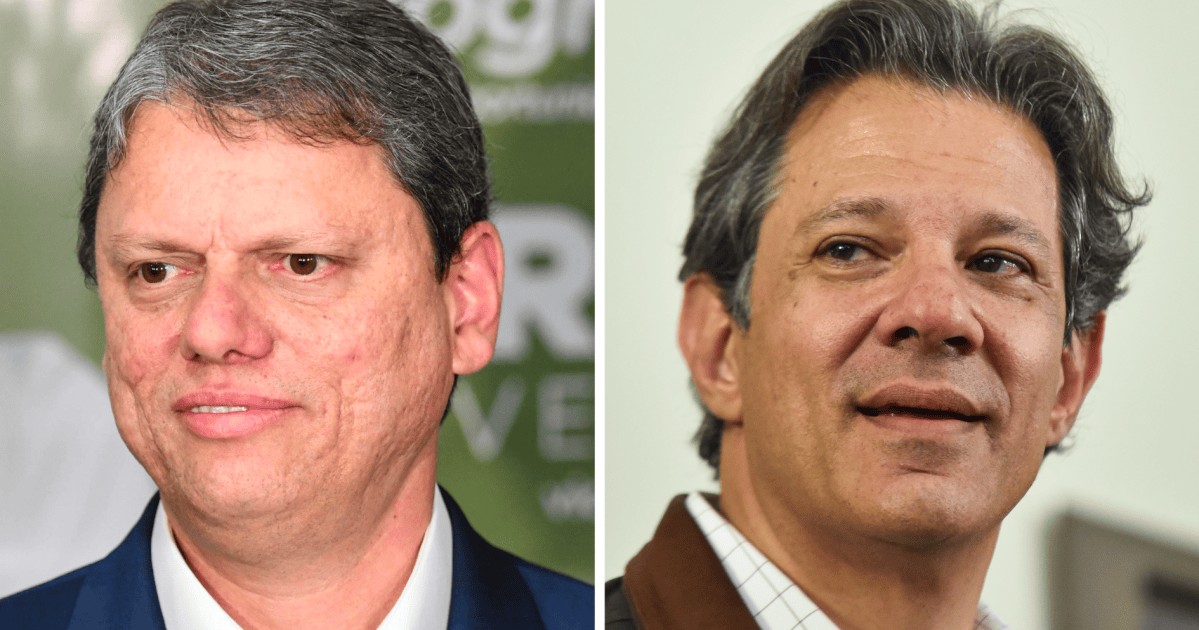 Datafolha/SP: Tarcísio tem 60% dos votos válidos no 1º turno; Haddad, 35%