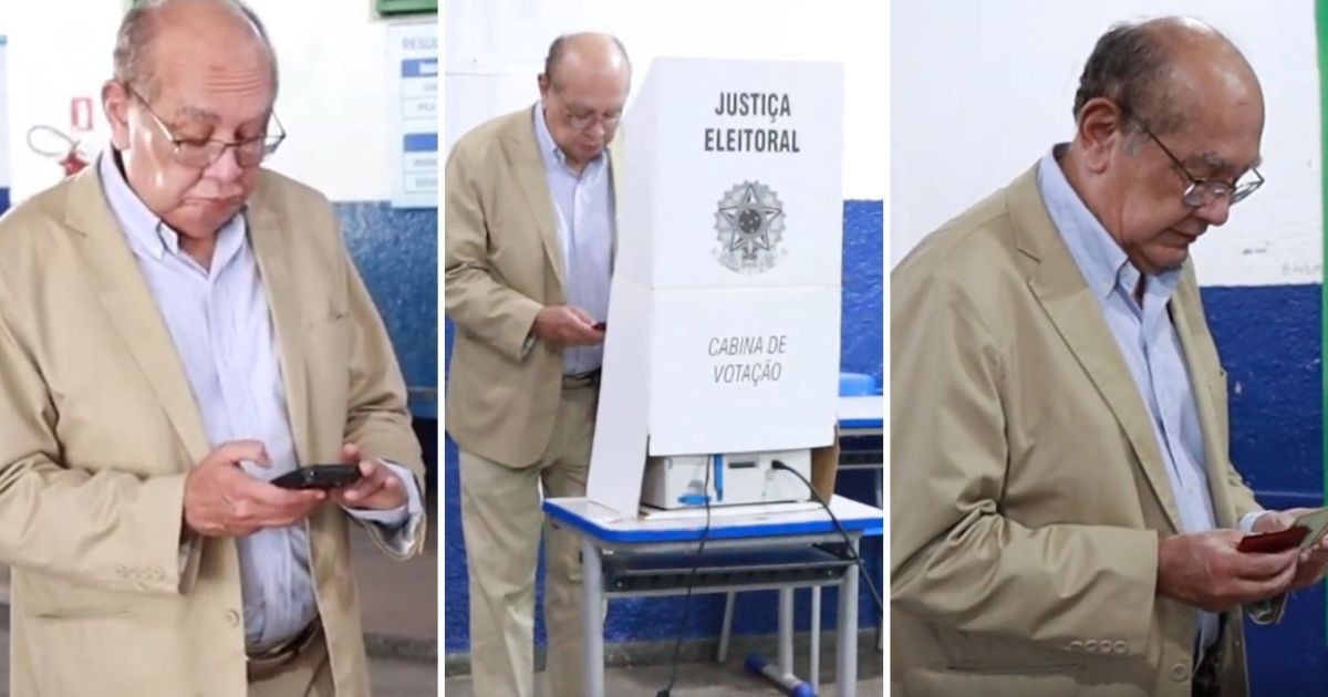 Gilmar Mendes, ministro do Supremo Tribunal Federal, vota em Mato Grosso