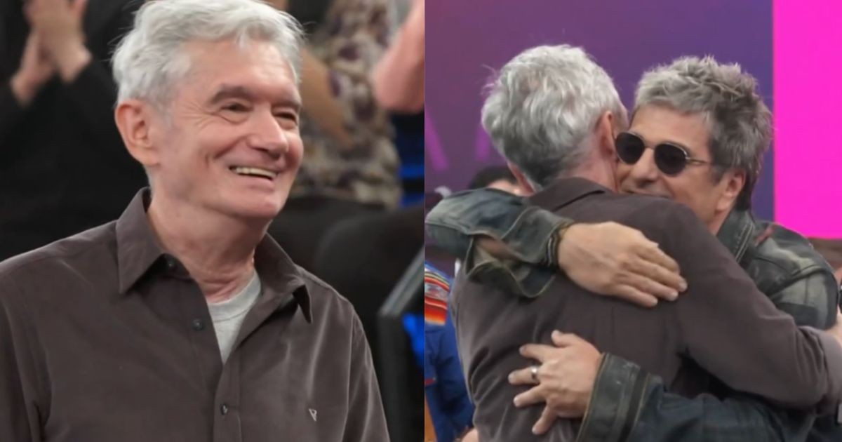 Serginho Groisman se emociona ao vivo após homenagem de Evandro Mesquita