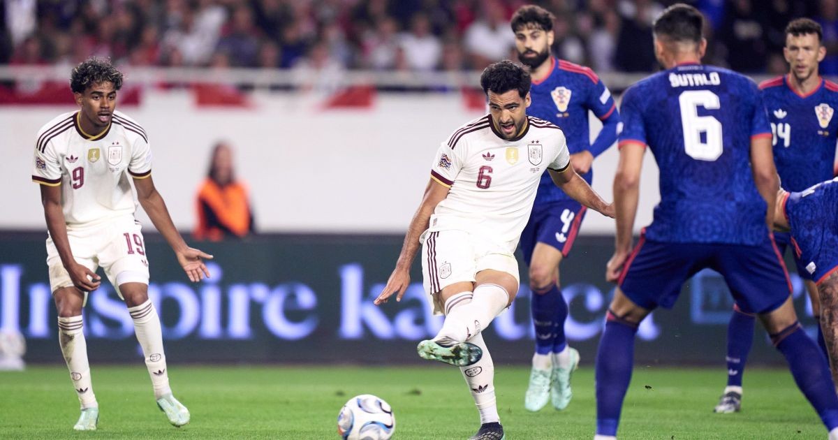Campeão da Champions marca, é expulso, e Espanha vence Croácia na Nations