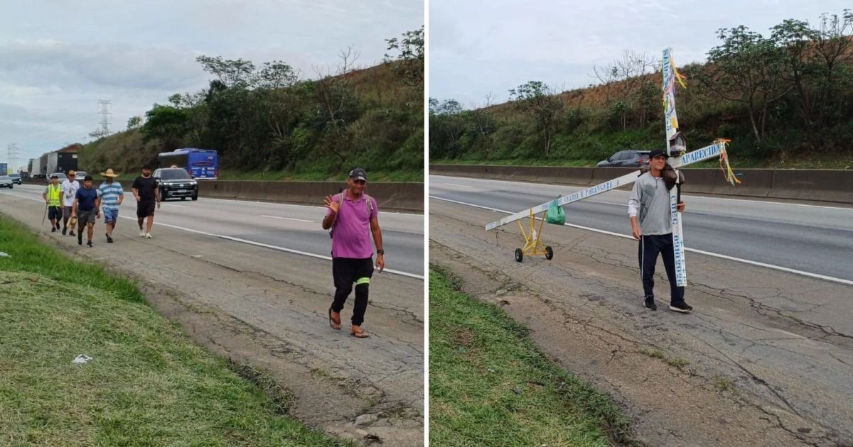 Concessionária estuda construir caminho seguro para romeiros na Dutra