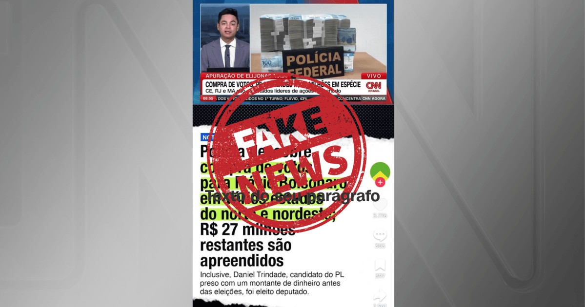 É fake vídeo em que CNN Brasil noticia compra de votos para Flávio