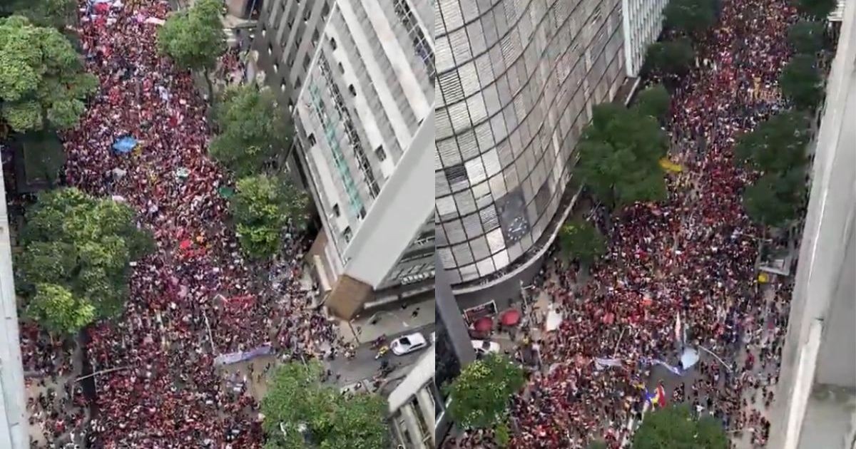 Estudantes realizam manifestação pró-Lula no Rio de Janeiro