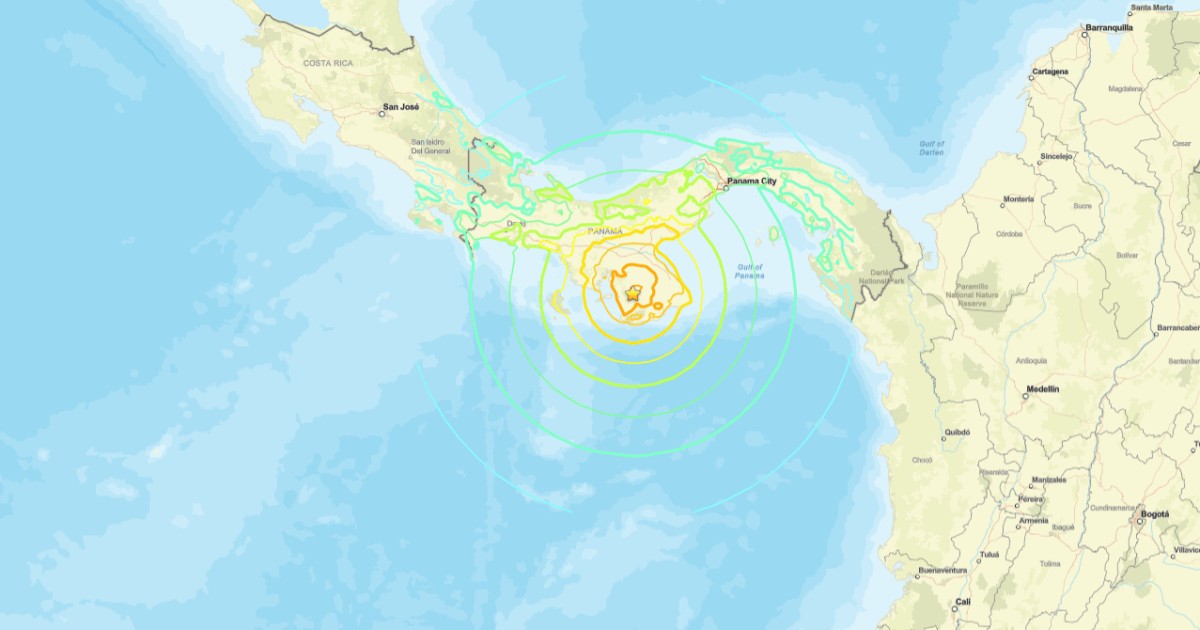 Forte terremoto de magnitude 7,6 é sentido no Panamá
