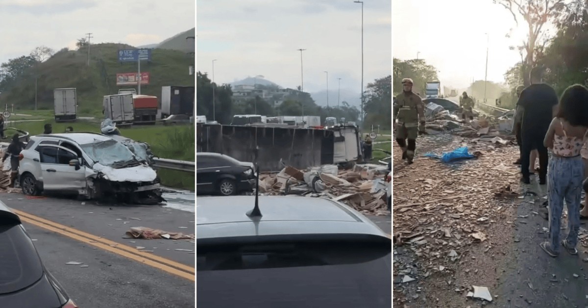 Cinco pessoas morrem em acidente entre veículos na BR-393, no RJ