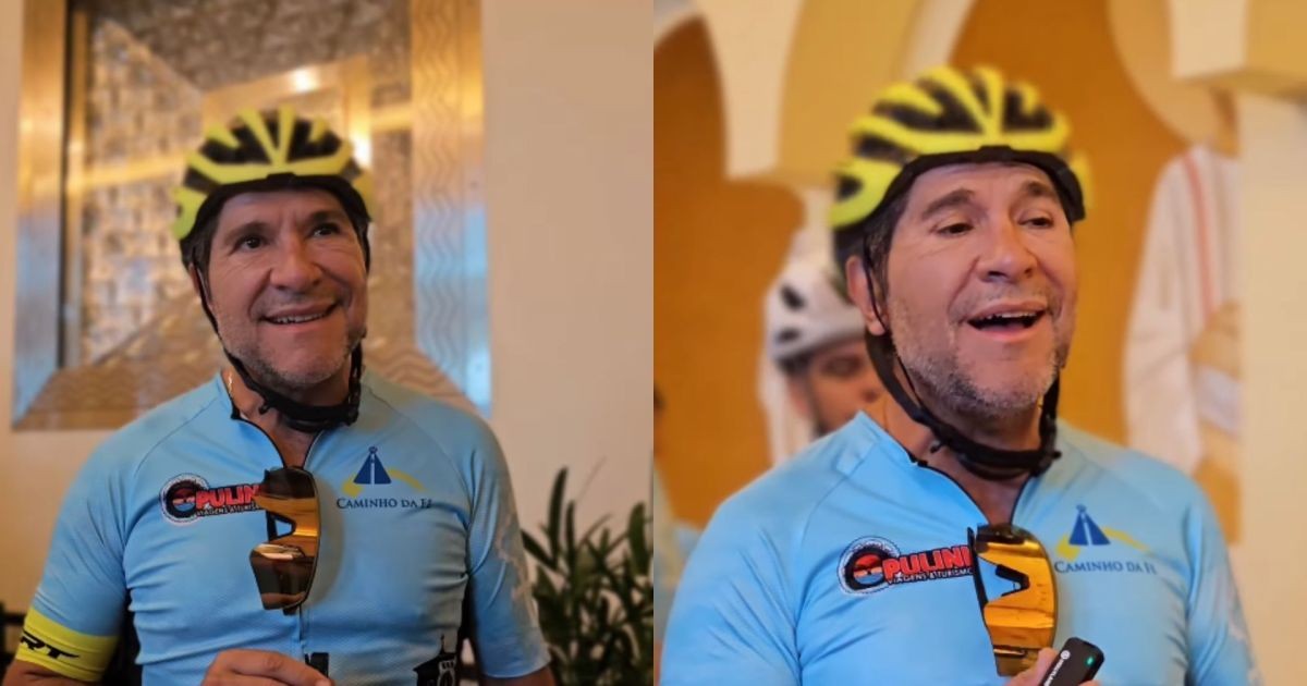 Daniel pedala mais de 300 km para chegar a Aparecida