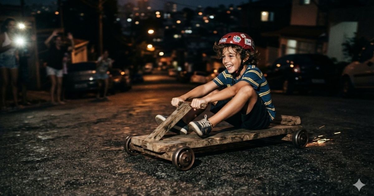 Do barulho no asfalto às memórias de infância: como o carrinho de rolimã conquistou as ladeiras do Brasil