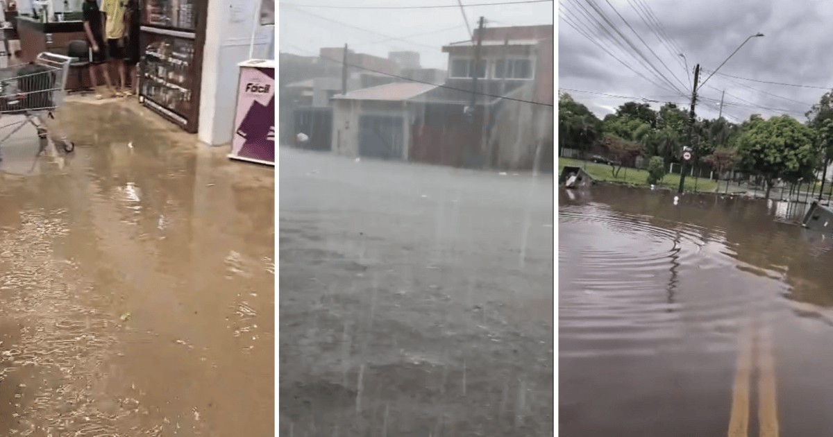 Vídeos: Chuva forte provoca alagamentos no interior de SP