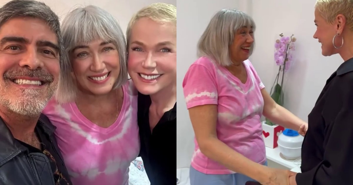 Lilia Cabral se emociona com visita de Xuxa em bastidores de peça; veja