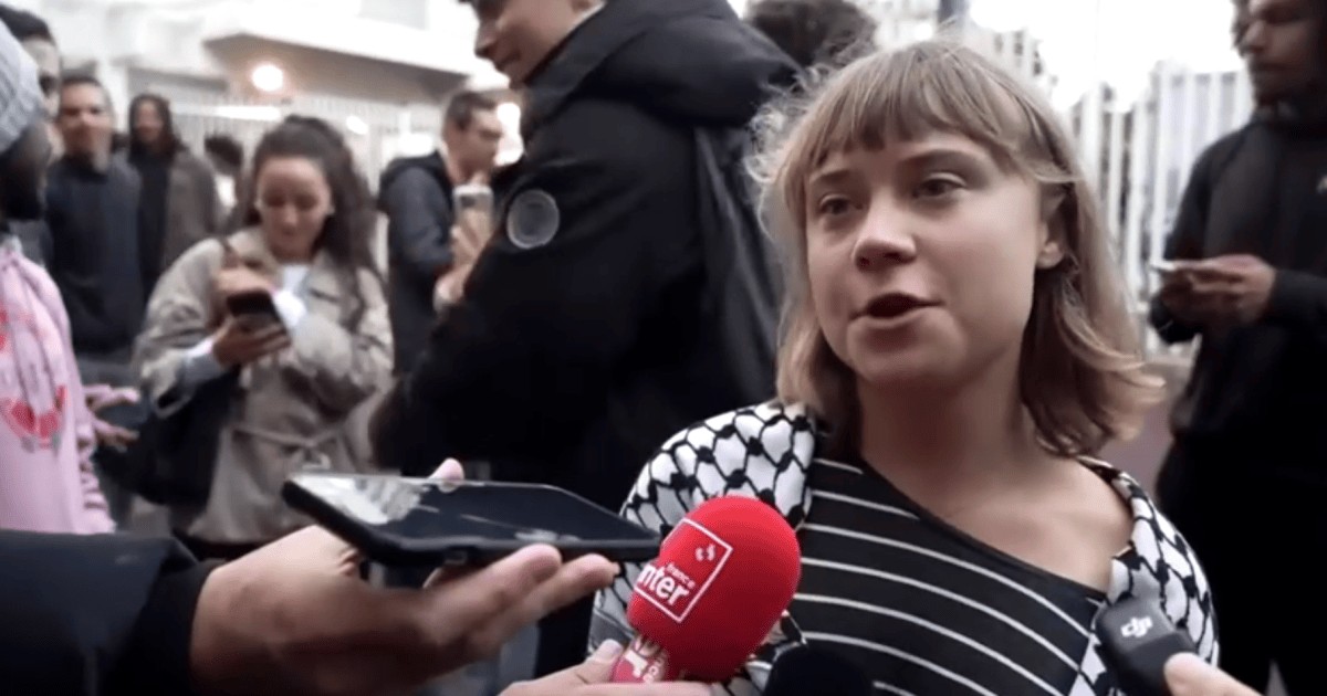 Greta Thunberg participa de protestos na França ao lado de estudantes