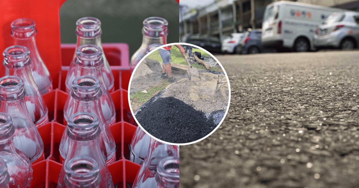 Em 1970, engenheiros pavimentaram uma rua com cacos de vidro — e criaram uma pista mais segura que as normais