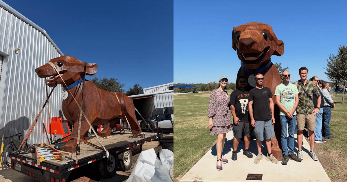 “Capital do cachorro salsicha”: a cidadezinha de 15 mil habitantes que ergueu uma cadela gigante na estrada