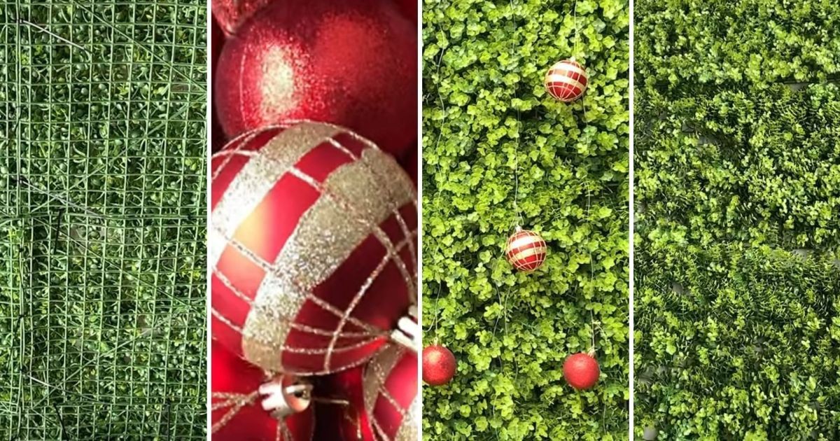Adeus guirlandas e árvores tradicionais juntando poeira: a parede verde que transforma a sala no Natal e vira decoração para o ano todo
