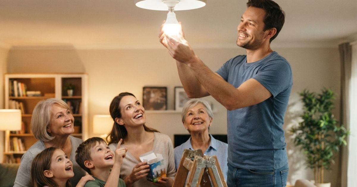 Famílias trocam lâmpadas antigas por LED e mudança reduz os gastos, aliviando o orçamento doméstico