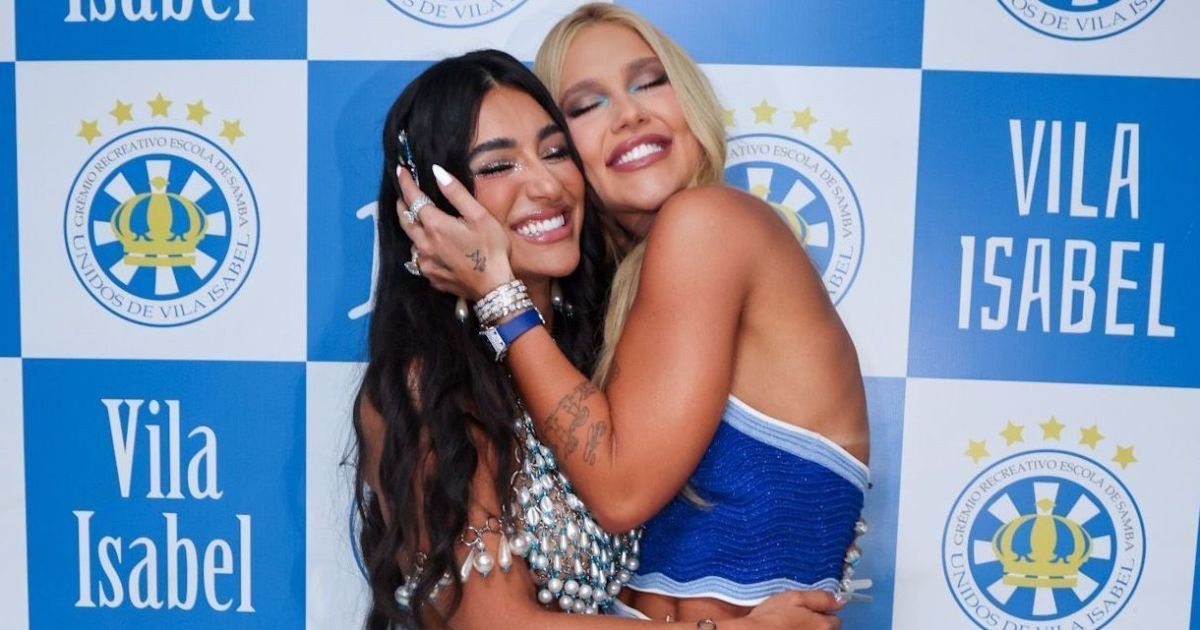 Virginia vai à coroação da amiga Duda Freire na Unidos da Vila Isabel