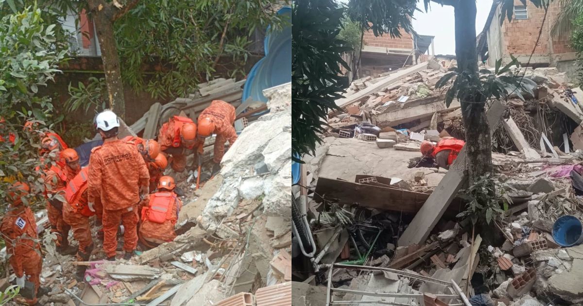 RJ: Desabamento em Niterói deixa duas pessoas em estado grave