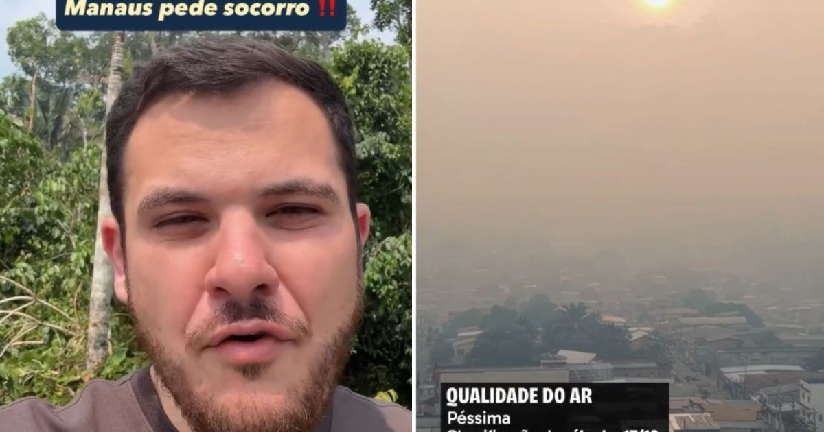 “Manaus pede socorro”, diz prefeito após cidade continuar tomada por fumaça