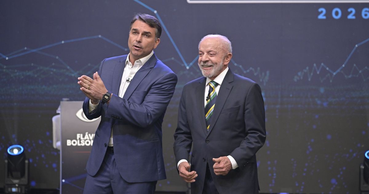 Flávio e Lula trocam ataques e citam Luchsinger, Vorcaro e SUS no 1º debate