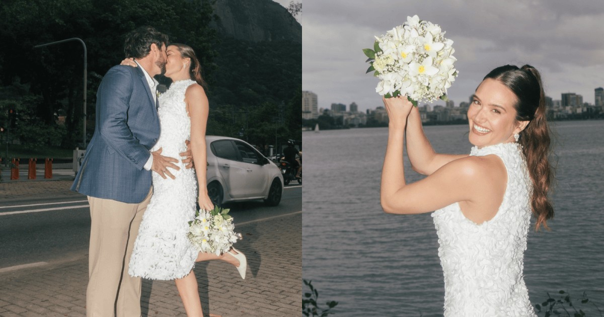 Juliana Paiva posta fotos de casamento com empresário: “Já não são dois”