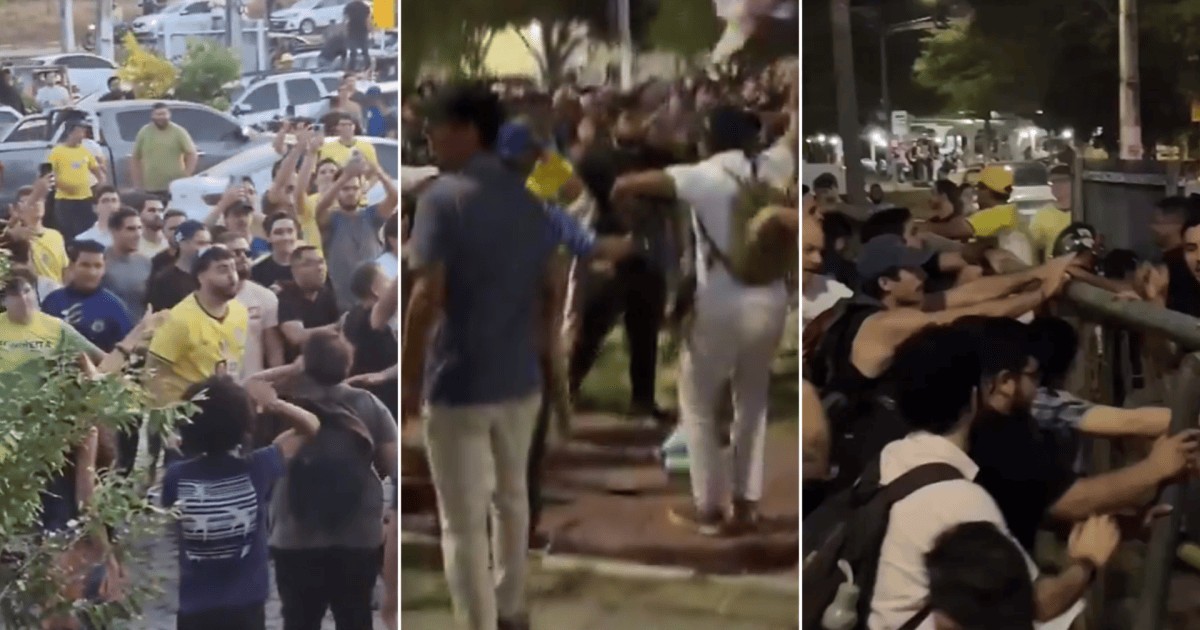 Vídeo: Manifestação contra Lula termina em briga generalizada na UFRN