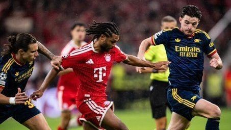 Champions: Arsenal reage no fim e busca empate contra o Bayern de Munique